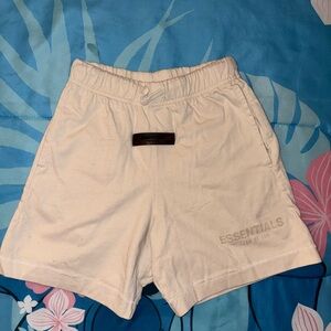 Essentials Cream Unisex Shorts